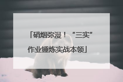 硝烟弥漫！“三实”作业锤炼实战本领